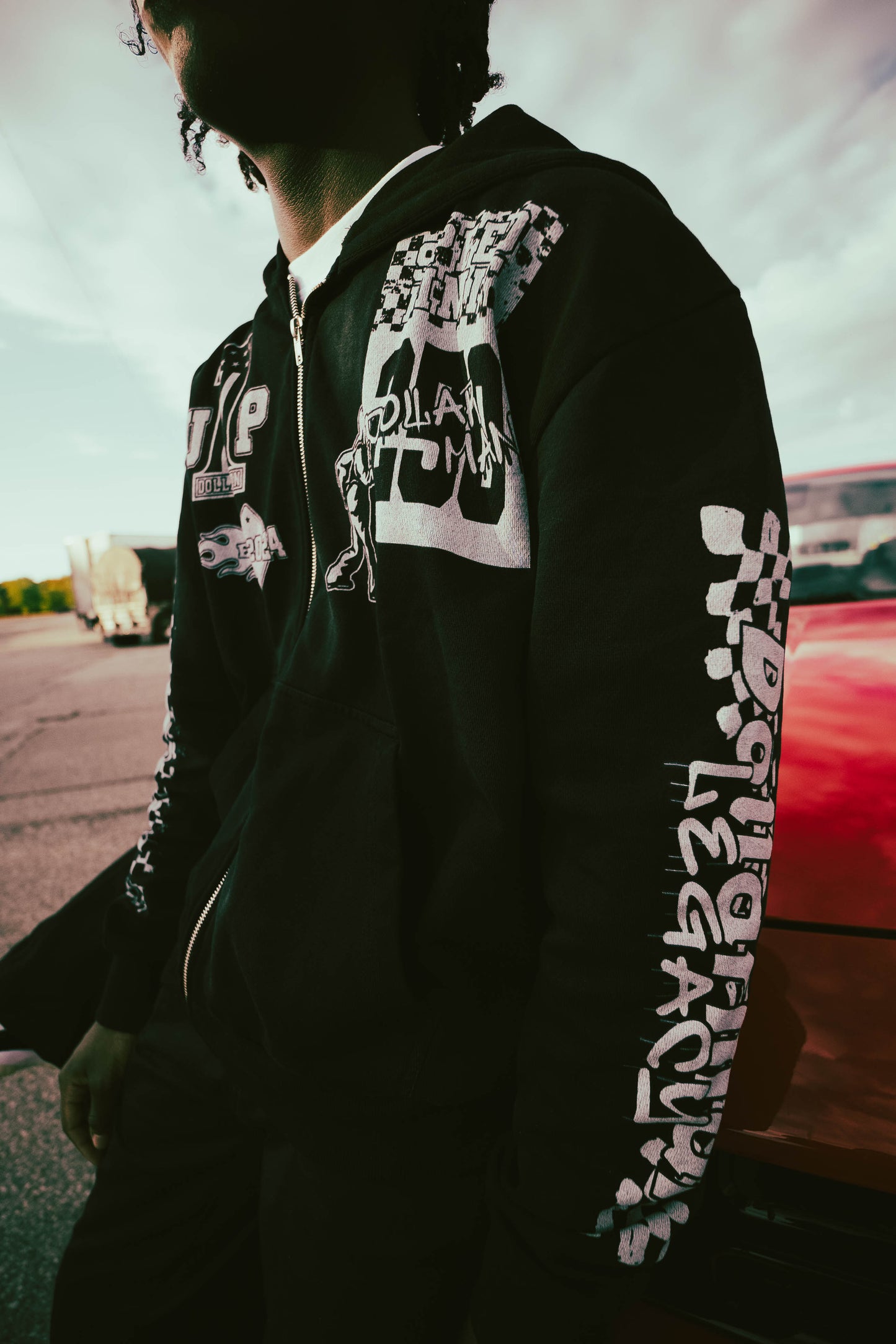 DOLLARMAN RACING ZIP-UP HOODIE