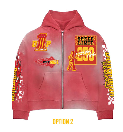 DOLLARMAN RACING ZIP-UP HOODIE