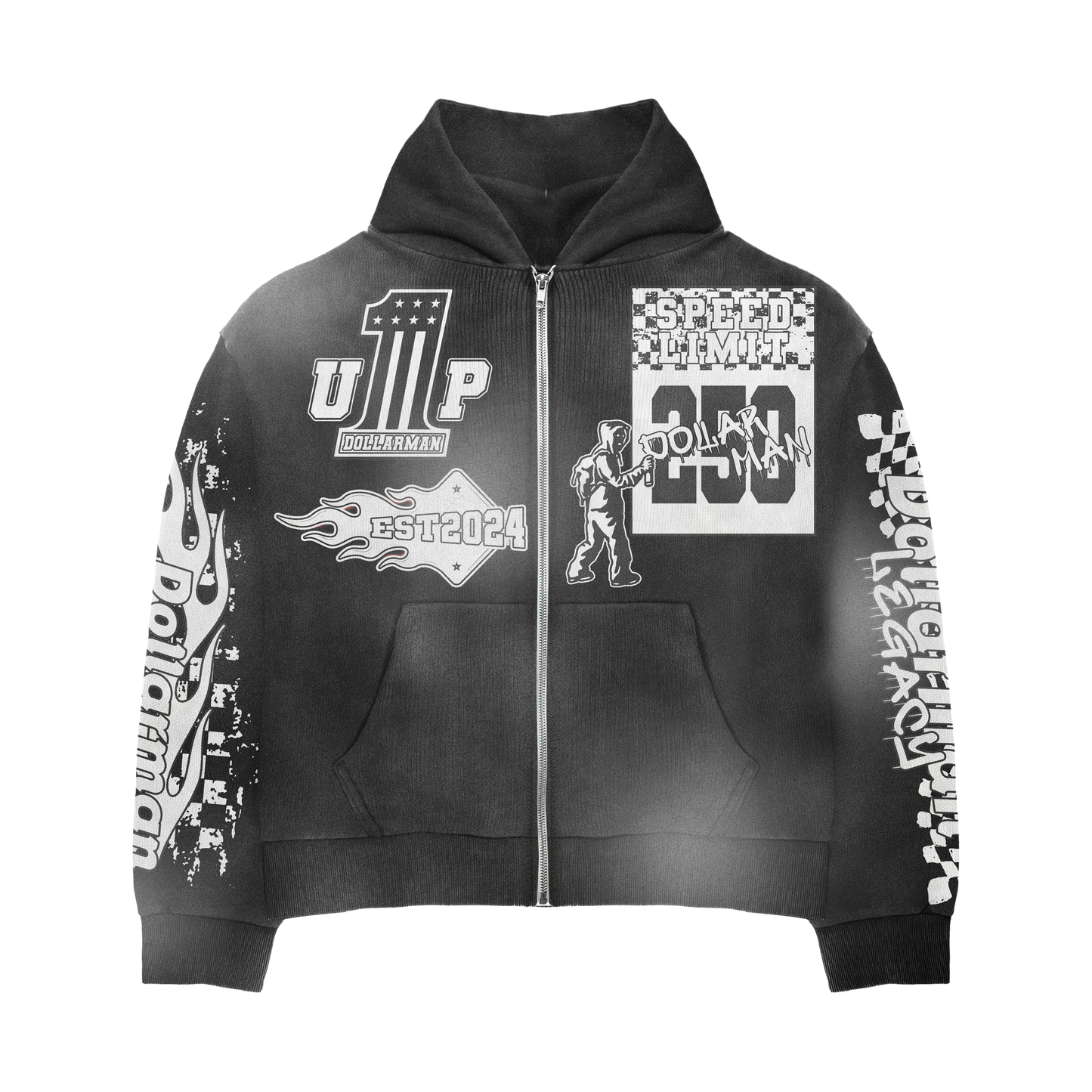 DOLLARMAN RACING ZIP-UP HOODIE